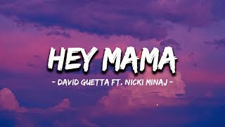 David Guetta - Hey Mama (Lyrics) ft.  Nicki Minaj  | Doja Cat, Luis Fonsi, ...(Mix Lyrics)