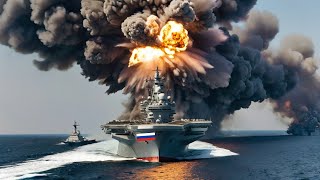 1 MINUTE AGO! Russian aircraft carrier. which sailed to the Black Sea was blown up by Ukraine