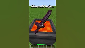 Minecraft NETHERITE Logic 🤔 #shorts