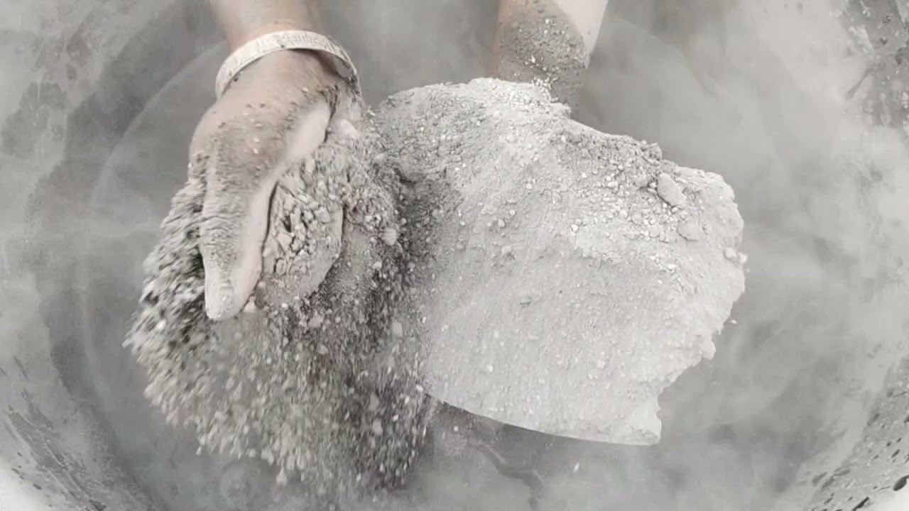 Super soft dusty sand cement with white grainy concrete  dry 💦 crumbling ||ASMR|| @asasmr