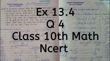 Ex 13.4, Q 4, Chapter 13, Surface Areas & Volumes, Class 10th Math