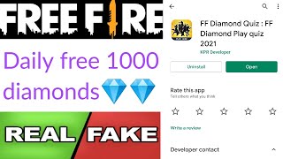 FF Diamond Quiz app real or fake | Free diamonds | Garena free fire | Tech Lover DK screenshot 4