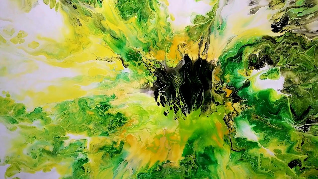 #3. 🇯🇲Irie Jamaica Bloom🇯🇲 acrylic pour paint for beginner 