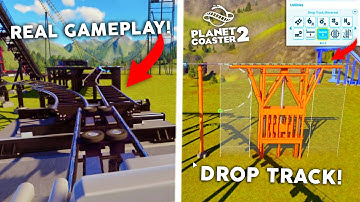 I played Planet Coaster 2 for the FIRST TIME!! Drop Track Coaster BUILD & MORE!!