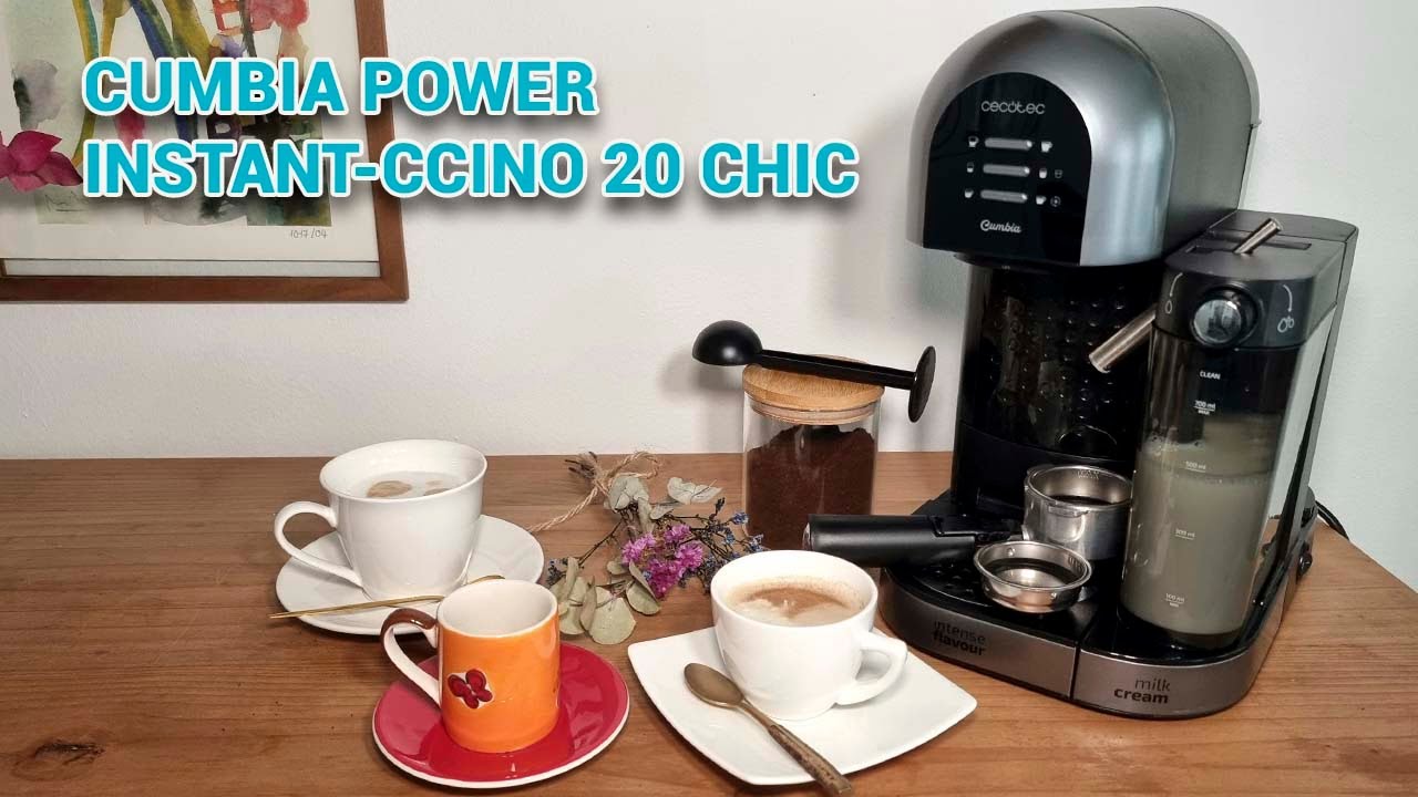 Cafetera semiautomática Cumbia Power Instant-ccino 20 Chic Serie Nera  Cecotec - Conforama