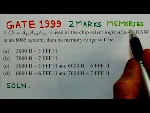 Video Solution to GATE ECE-1999 Problem -Memories (I Problem)
