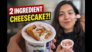 Trying Viral 2 Ingredient Japanese Yogurt Cheesecake | No Bake?
