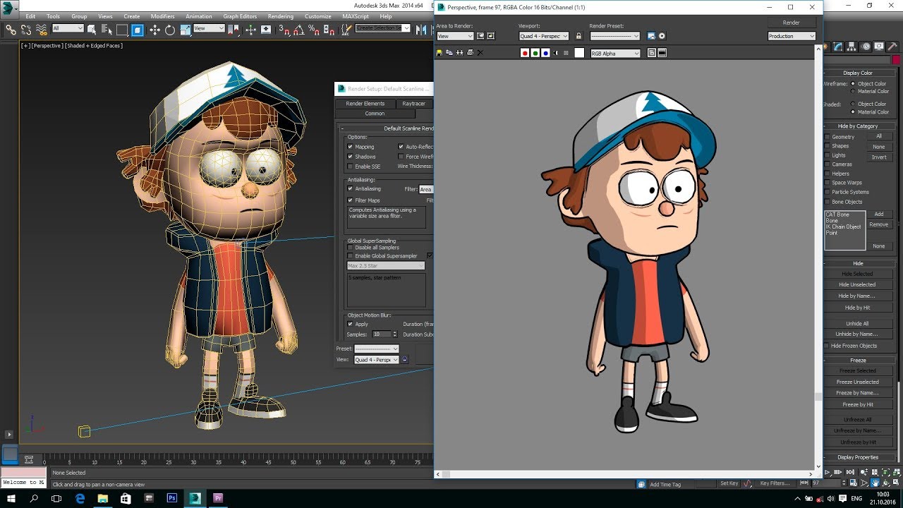 of a cartoon Dipper from Gravity Falls | Characters, animation...