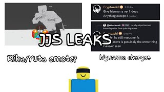 JJS LEAKS UPDATE 1.76 — HIGURUMA NERF + NEW EMOTES 😳
