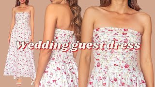DIY Wedding guest dress (Making a beautiful dress in the simple way)  | Step by step sewing tutorial
