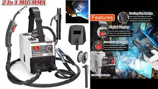 2-in-1 MIG MMA Welding Machine IGBT DC Inverter Welder with Automatic Wire Feeding, Digital Display