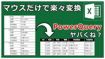 #1 表の変換にマクロなんかいらない【エクセル パワークエリ PowerQuery】1レコード複数行の表をリスト形式に変換する方法