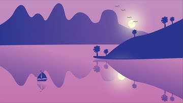 Tutorial Design corelDRAW Landscape with Mountain | 2d Design in corelDRAW