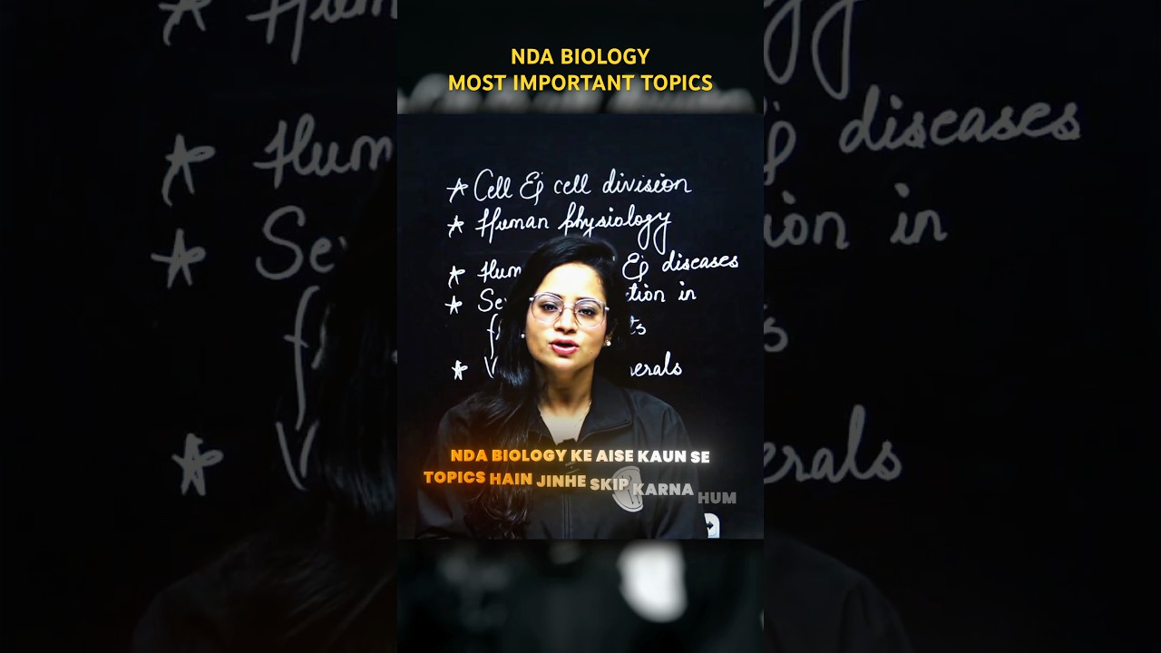 NDA Most Important Topics | NDA Science | NDA Biology | NDA 1 2026 | 