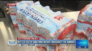 Bottled water donations desperately needed throughout the summer