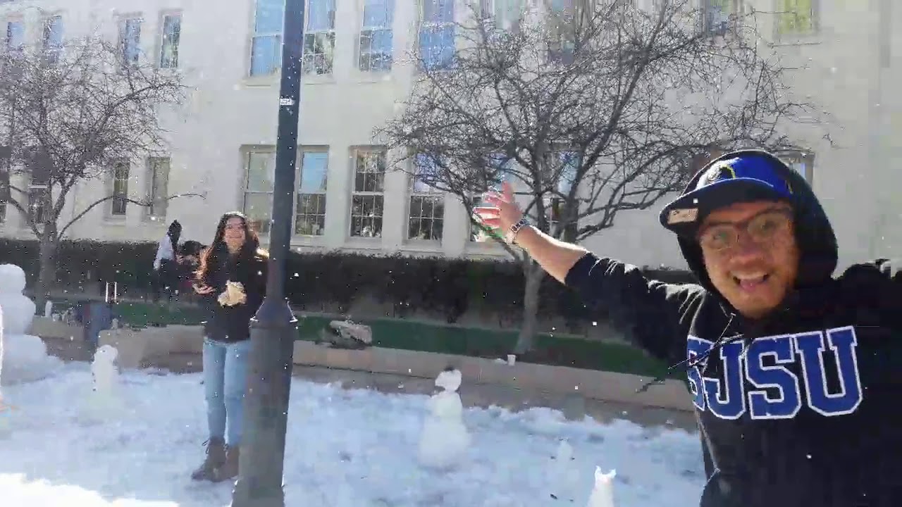 Snow on San Jose State University campus! YouTube