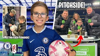MEETING ENZO FERNANDEZ AND MUDRYK At CHELSEA V FULHAM *Pitchside with Gary Neville*