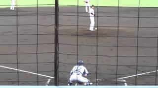 2012/8/10　西森将司　（横浜DeNAベイスターズ）　セカンドスローイング