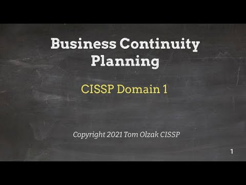 ვიდეო: რამდენად ხშირად უნდა შემოწმდეს ბიზნესის უწყვეტობის გეგმა Cissp?