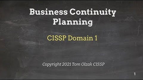 Business Continuity Planning