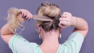 EASY DIY UPDO Wedding Prom Updo Hair Tutorial // ОЧЕНЬ ЛЕГКАЯ ВЕЧЕРНЯЯ ПРИЧЕСКА СВОИМИ РУКАМИ