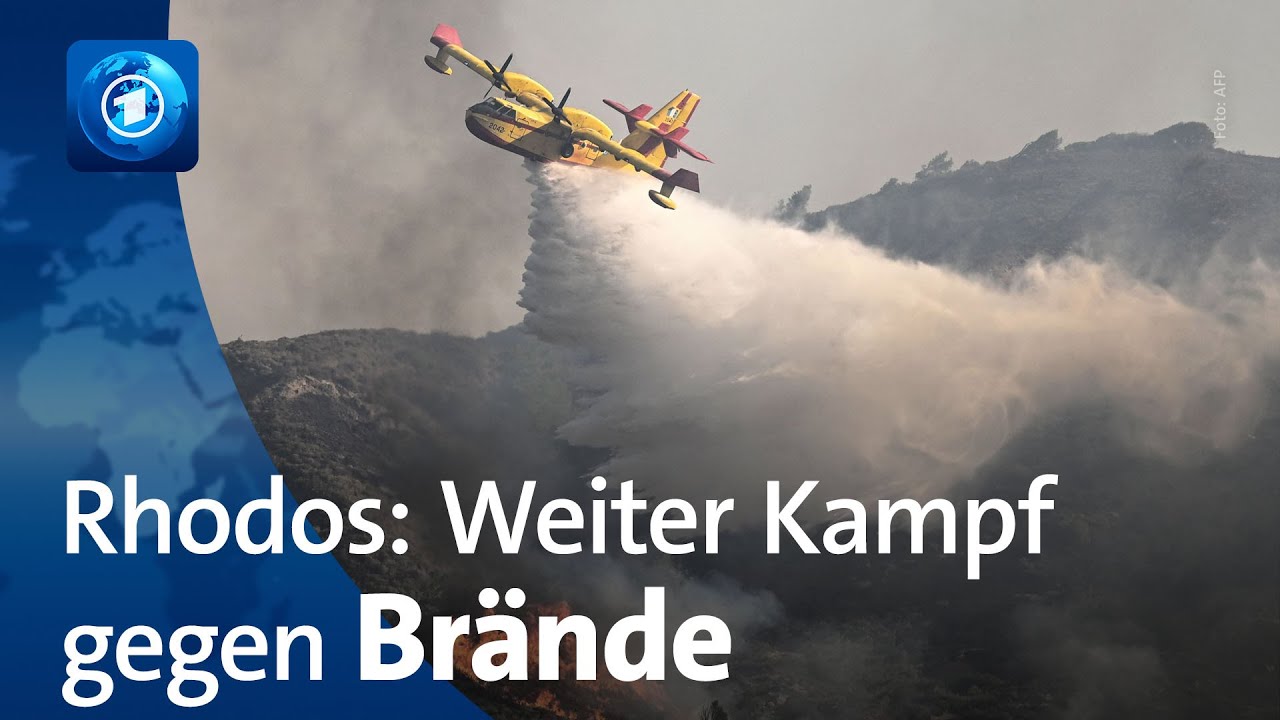 Waldbrände in Griechenland: Starke Winde fachen Feuer immer wieder an