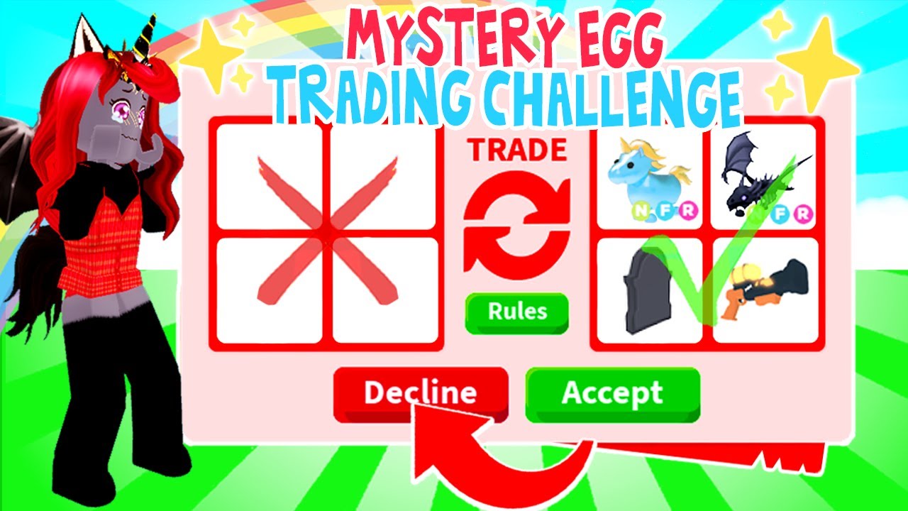 These Mystery Eggs Pick If I Decline Or Accept A Trade In Adopt Me Roblox - dont pick the wrong mystery egg challenge roblox adopt me