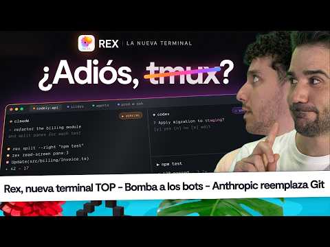 Noticias programación: Rex terminal TOP, Bomba a los Bots, Calidad IA de Spotify #CaféCodely