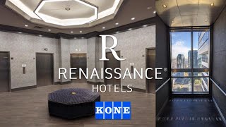 AMAZING & SCENIC KONE modded high speed traction elevators at the Renaissance in Nashville TN