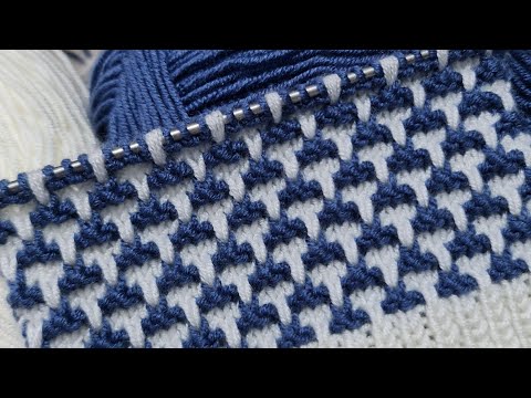 Çocuk ve yetişkin örgüleri için iki şiş kolay örgü modeli knitting patterns