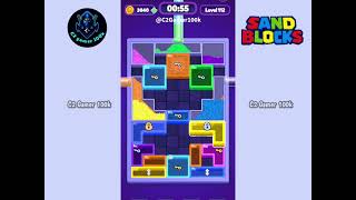 Sand Blocks: Drop Puzzle Level 112 walkthrough gameplay Solution easy 