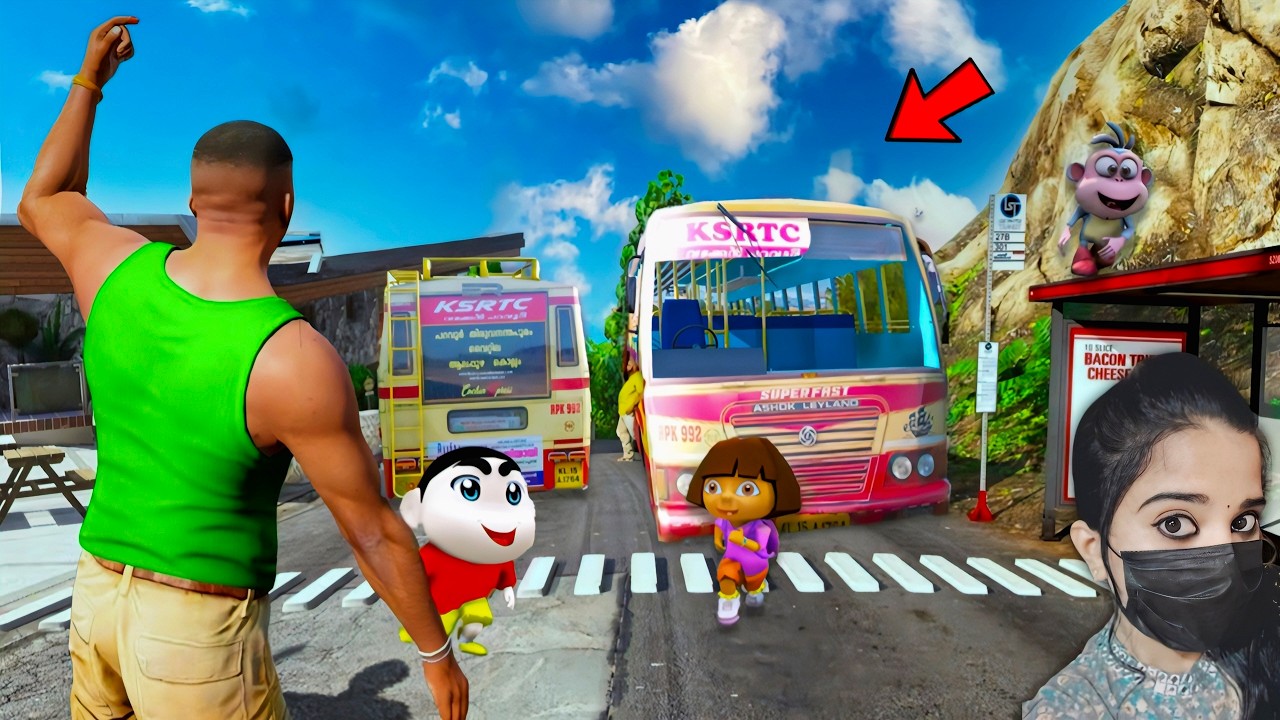 KSRTC Bus Destroys Franklin’s House - GTA 5 