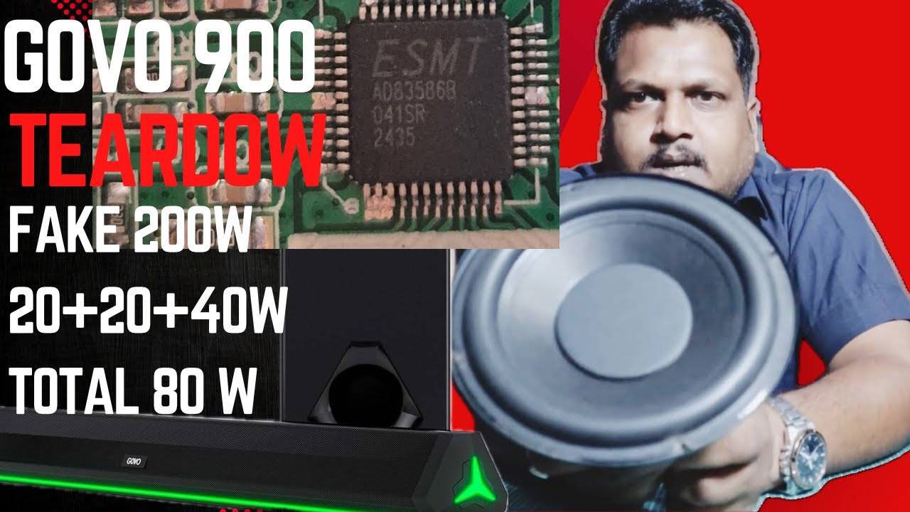 GOVO GOSURROUND 900 | 200W Soundbar | 2.1 Channel Home Theatre | teardown | inside 2.1 home theater