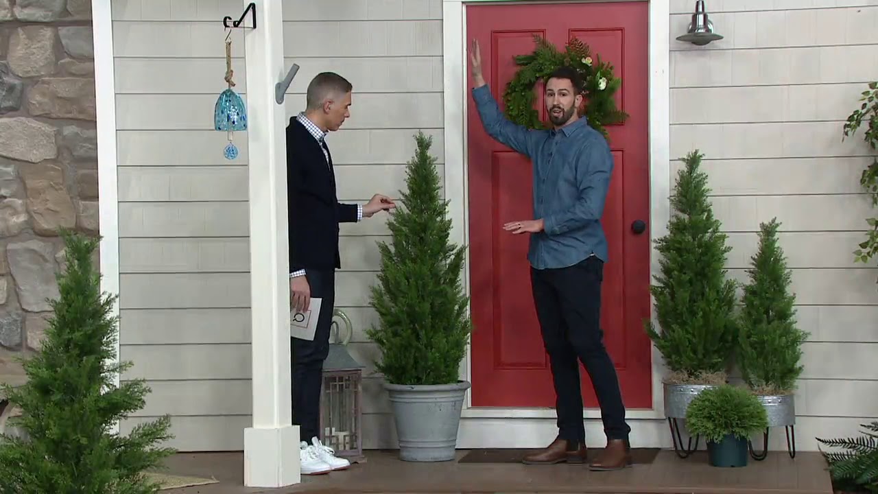 National Tree Faux Indoor/Outdoor Cedar Tree with Growers Pot on QVC YouTube