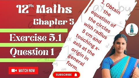 Exercise 5.1 Question 1 Class 12 Maths Chapter 5 Exercise5.1 1st Sum 2D Analytical Geometry Ex5.1 q1