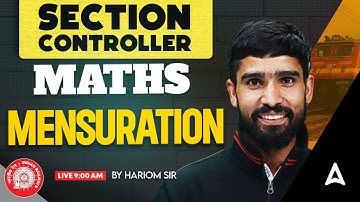 RRB Section Controller Maths Classes 2025 | Mensuration | Concepts & PYQs | Maths By Hariom Sir