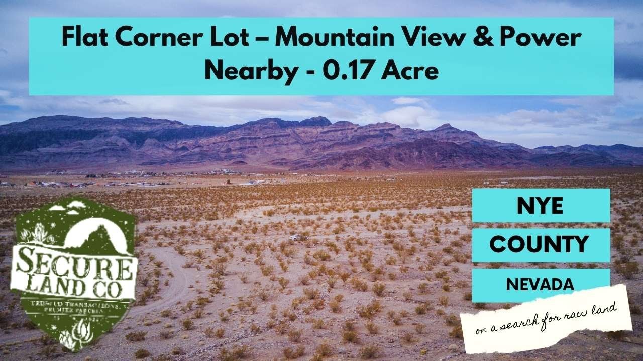 Nevada Land for Sale – 0.17 Acre Corner Lot w/ Mountain Views – $200 Down – RVs & Mobile Homes OK