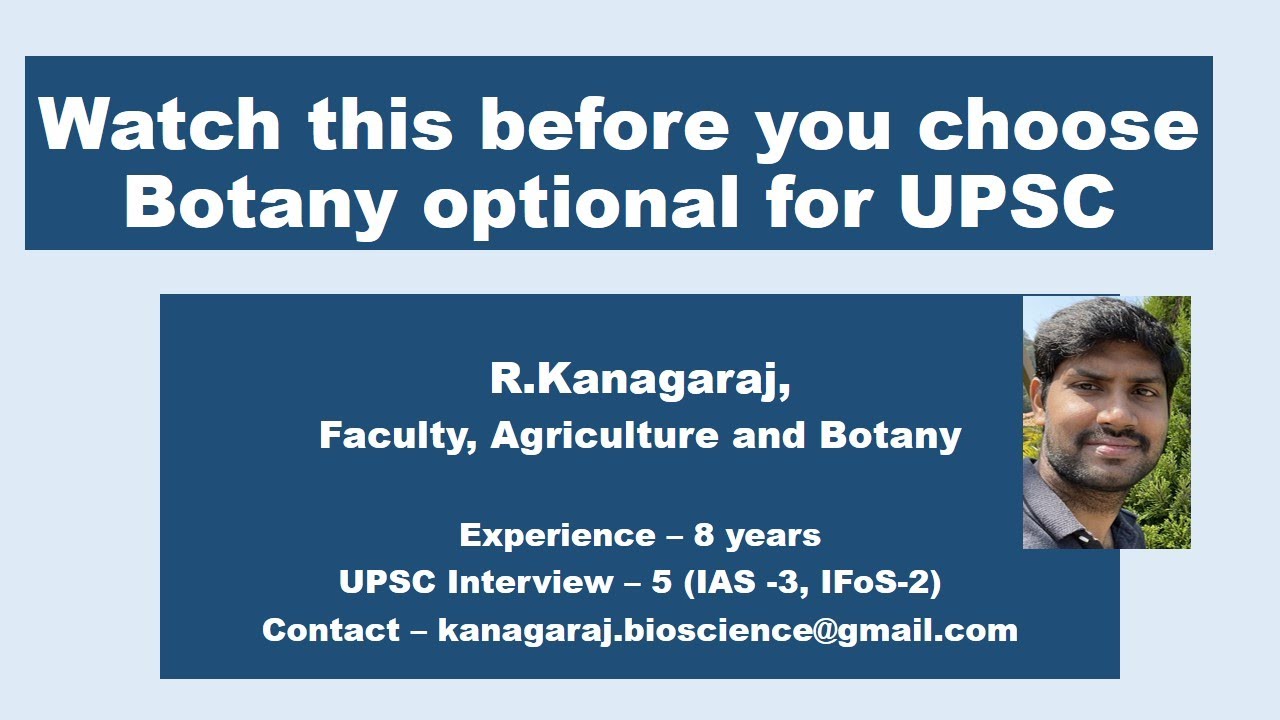 Watch This Before You Choose Botany Optional for UPSC