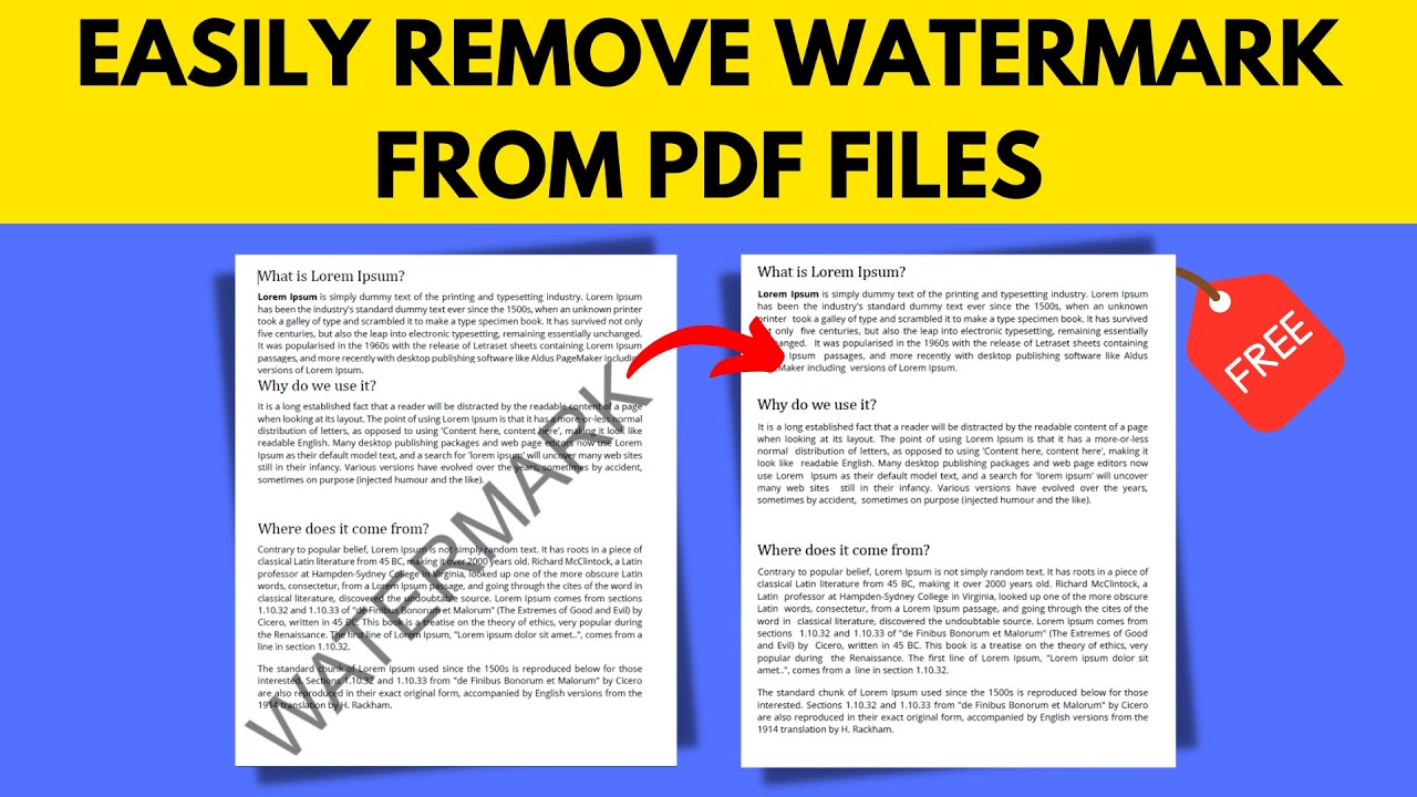 How to Remove Watermark from PDF Remove watermark from PDF YouTube