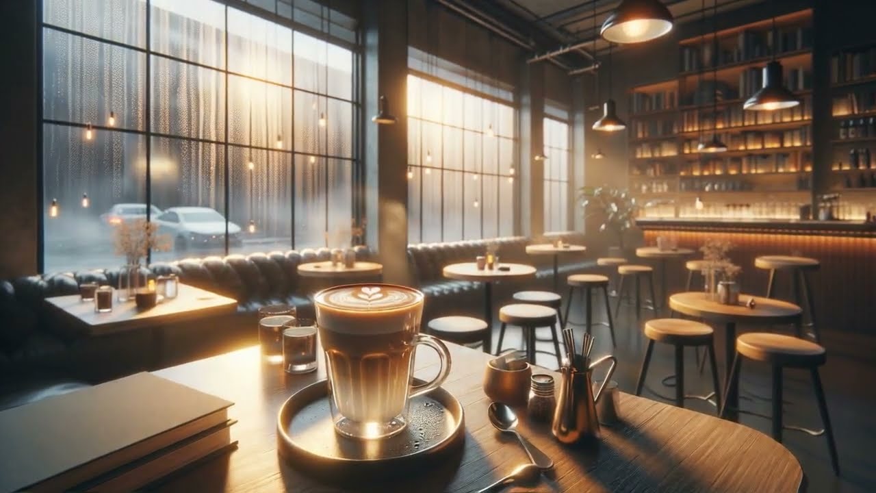 Уютная дождливая кофейня ☕ Джазовая музыка для учебы и отдыха | 3 часа