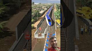 Kereta Api Cepat Pindah Jalur Di Jembatan Rusak #railway #railtrack #train #trainvideo #railstrom