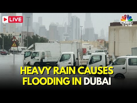 LIVE: Dubai Rain News | Heavy Rain Causes Severe Flooding In Dubai | UAE Weather News LIVE | IN18L