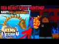 Sea Beast Hunting in King Legacy (50+ Legendary Fruit) Roblox #kinglegacy