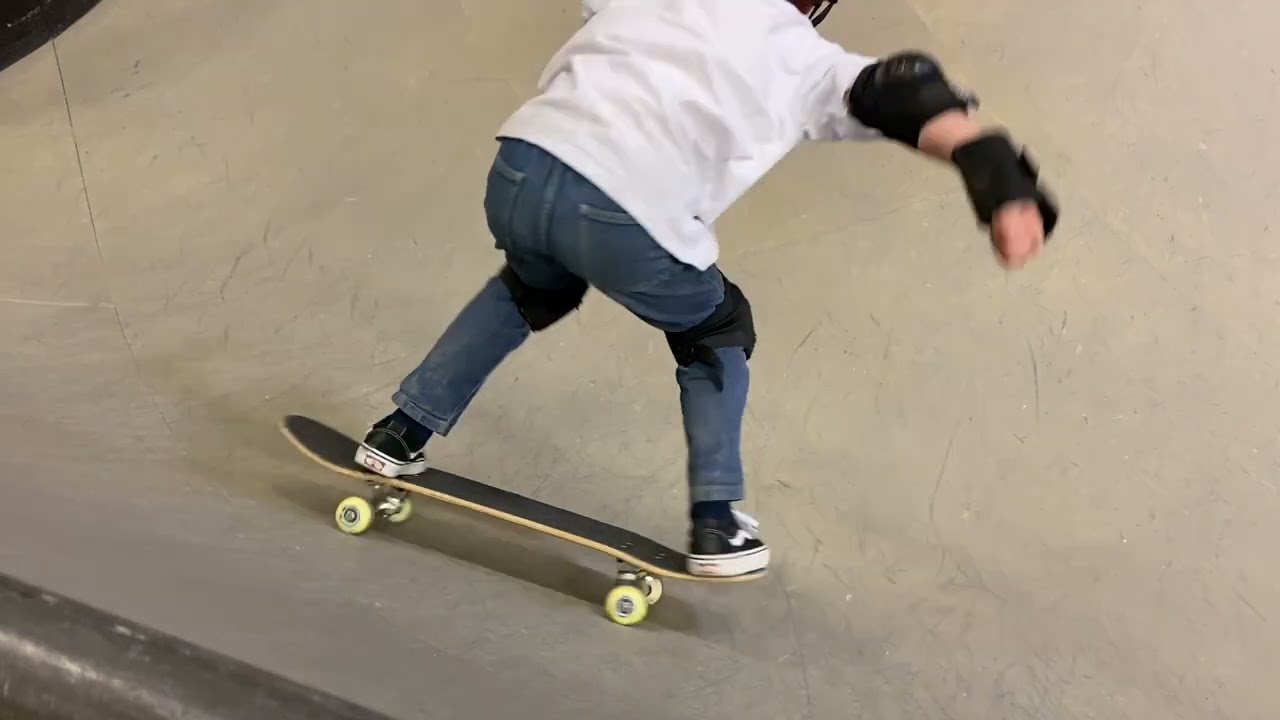 8 year old rides Bryggeriet Skate Park in Malmö, Sweden