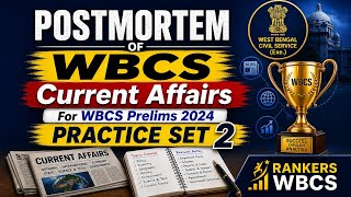 WBCS Prelims 2024 কারেন্ট অ্যাফেয়ার্স প্র্যাকটিস সেট 2 Top Questions #wbcs 