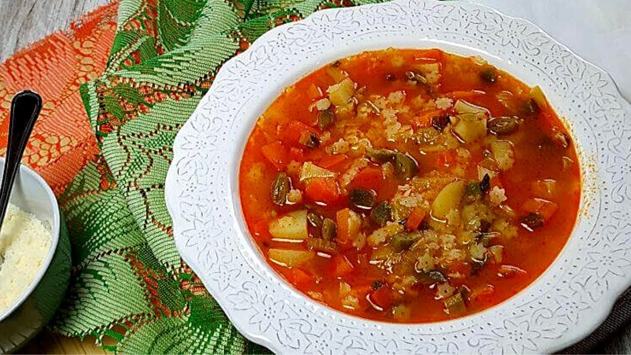 😁👏Sopa de Verduras Casera Color y Sabor ¡¡en 15 minutos!!