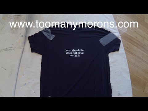 Creating vinyl cut stencil / Screen printing a Tshirt - YouTube