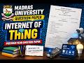 MADRAS UNIVERSITY IOT INTERNET OF THINGS PREVIOUS YEAR QUESTION PAPERS