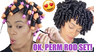 Trying A Perm Rod Set In My Natural Hair  😳