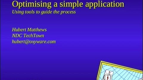 Optimising a small real-world C++ application - Hubert Matthews